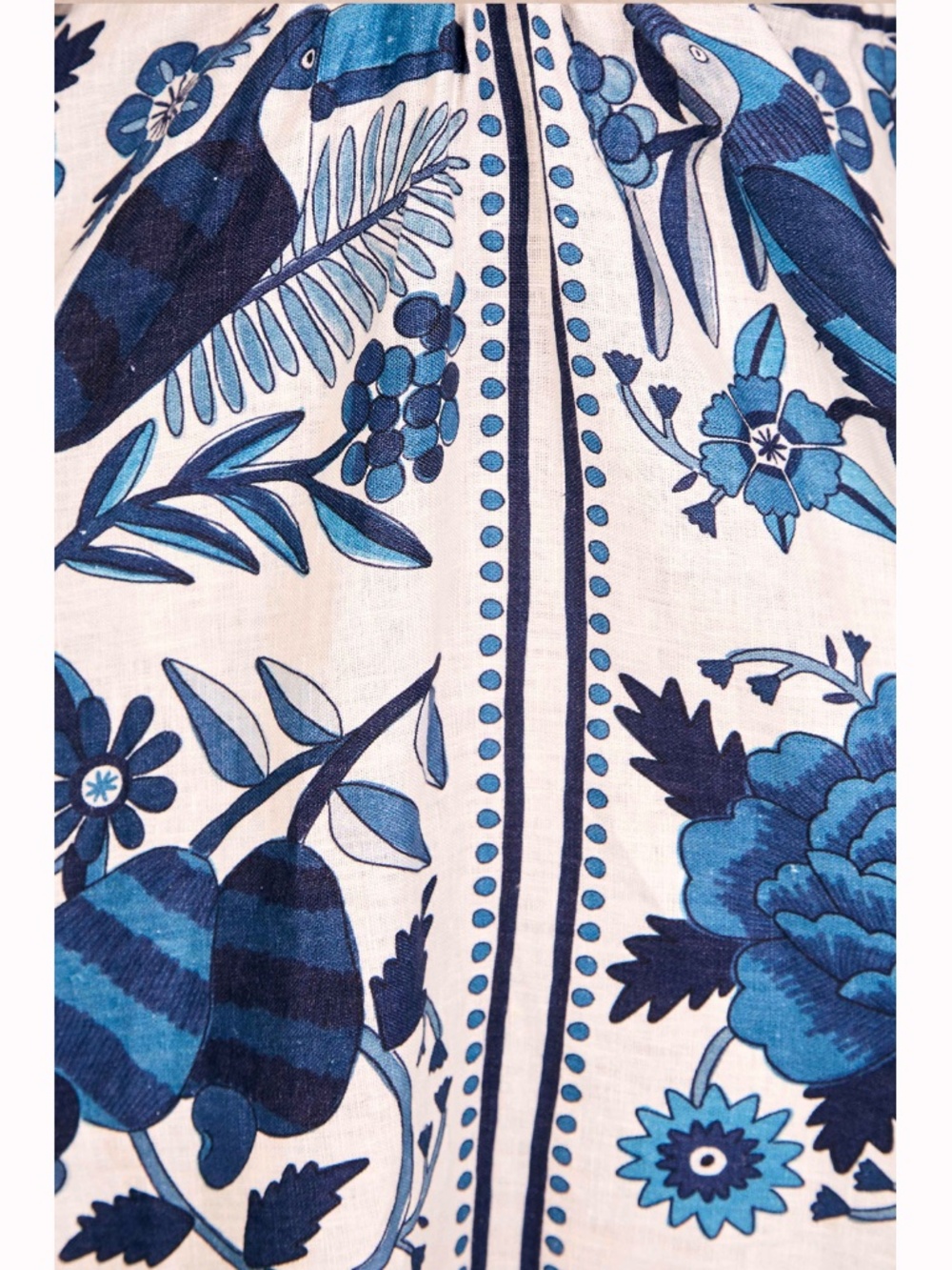 NWT Farm Rio Blue & White Tropical Tiles Mini Dress, Size S - Picture 5 of 9